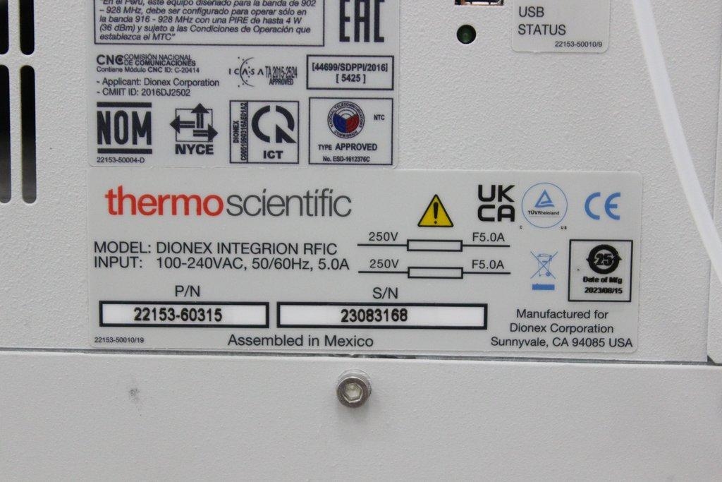 Thermo Dionex Integrion RFIC Chromatography System for Ion Analysis