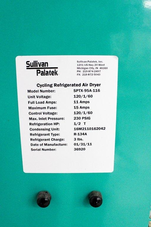 Sullivan Palatek SPTX-95A Refrigerated Air Dryer 120V Energy Efficient