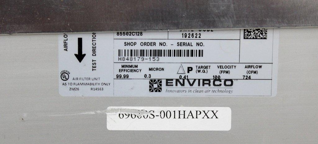 Envirco MAC 10 Fan Filter Unit with HEPA Filter, 120V, 2x4 Low Profile