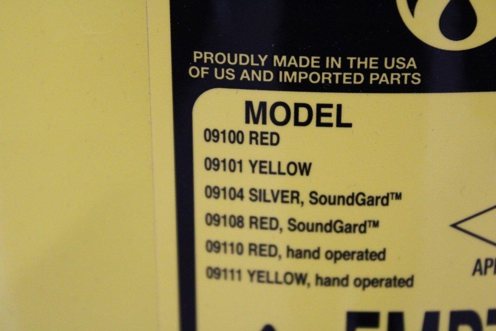 Justrite 09101 Oily Waste Can Steel 6 Gallon Yellow Self-Closing Lid