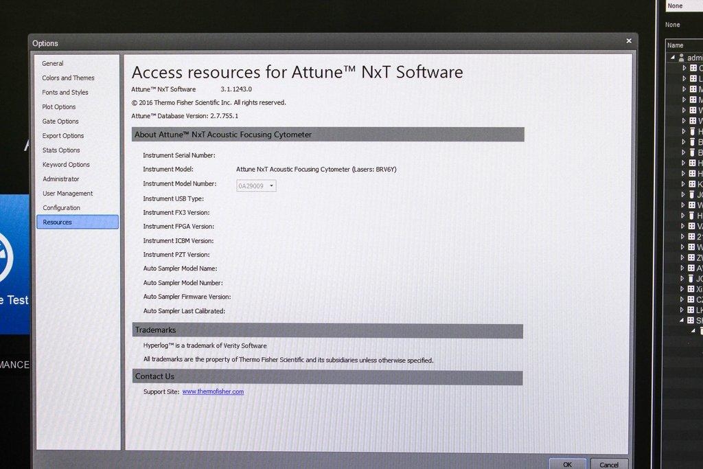 Invitrogen Attune NxT Cytometer Flow Cytometry High Throughput Autosampler