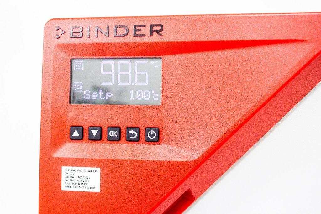 Binder BD 115 Incubator Gravity Convection 112L 100°C Temp Range