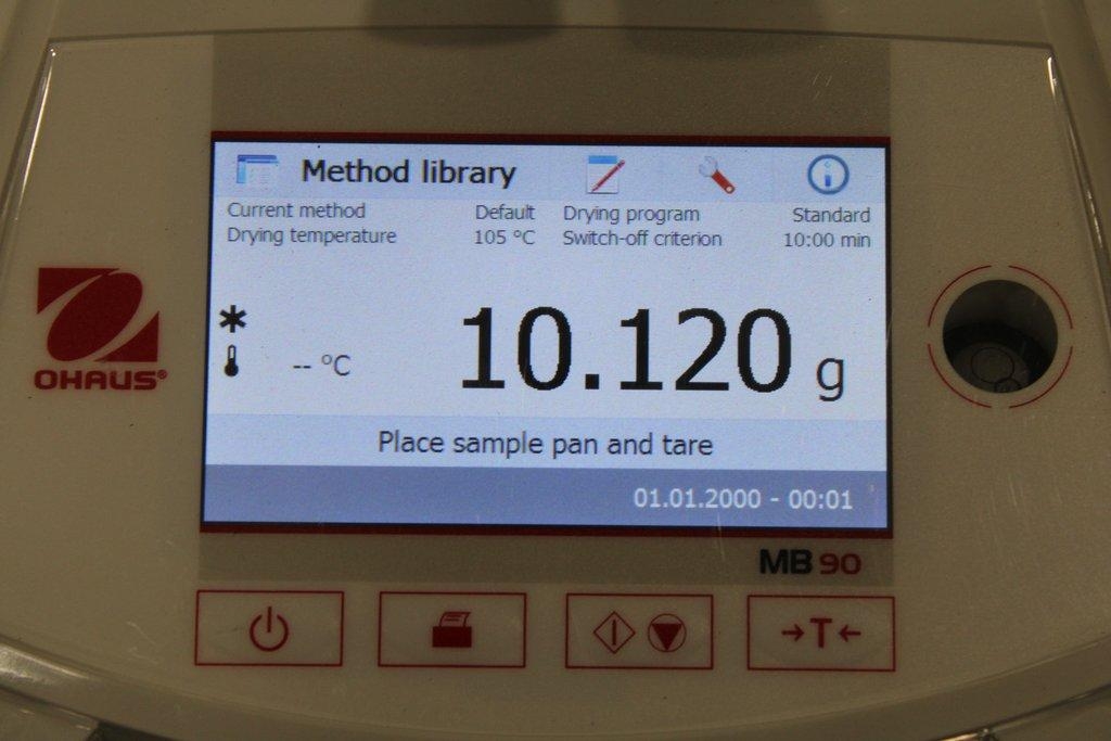 Ohaus MB90 Moisture Analyzer with Halogen Heating 40-200C ABS Housing