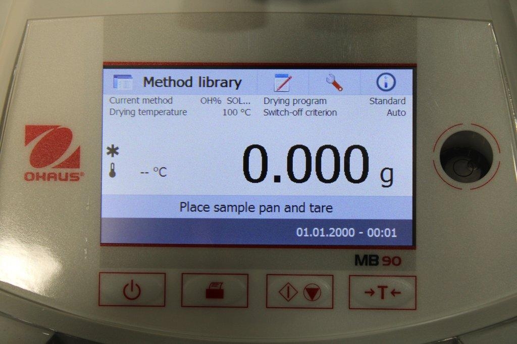 Ohaus MB90 Moisture Analyzer 200C  