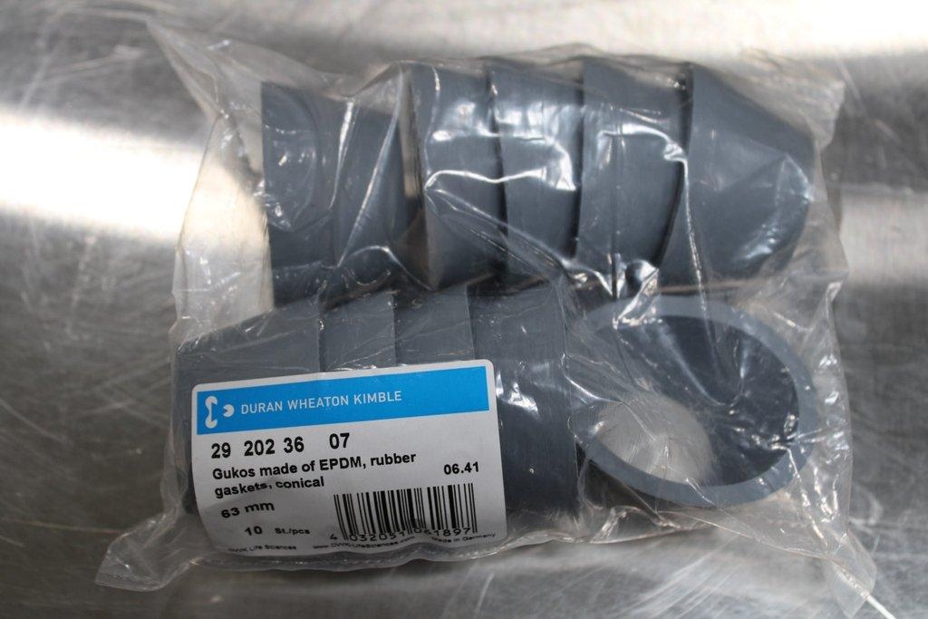 DWK Life Sciences 63mm Rubber Gaskets for Vacuum Filtration, 10 Pack