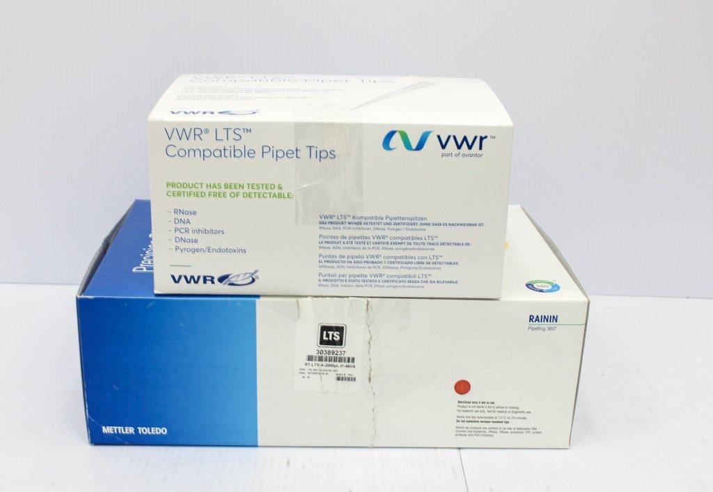 VWR RAININ Pipette Tips - LTS Compatible, 20uL, Hinged Racks, Sterile, 10 Pack