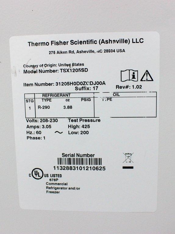 Thermo TSX1205SD Refrigerator Excellent Condition 220V 60Hz