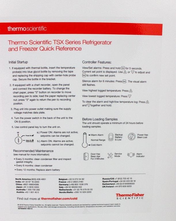 Thermo TSX1205SD Refrigerator Excellent Condition 220V 60Hz