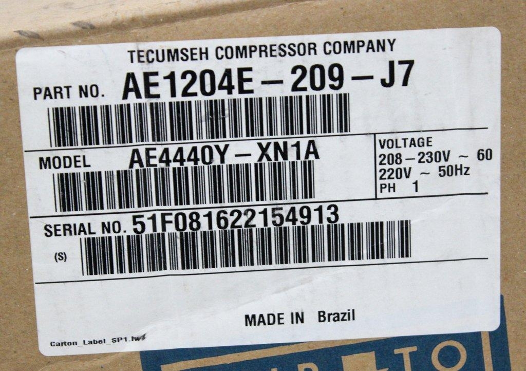 Tecumseh AE4440Y Compressor Turnkey Fully Functional Refurbished USA