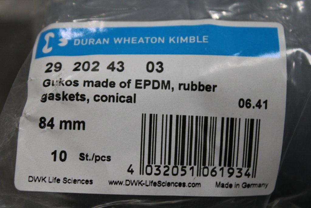 DWK Life Sciences 84mm Rubber Gaskets EPDM for Filtration Applications