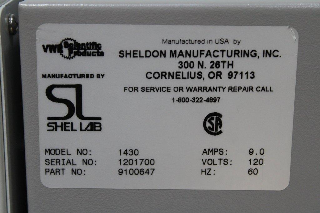Sheldon 1430 Vacuum Oven G Condition Powers On 115Lb Laboratory Use 120V