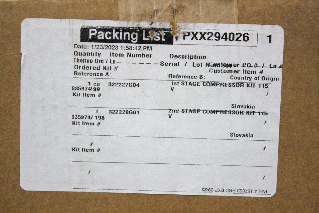 Thermo NT2212GKV Hermetic Compressor Kit Facility Air Compressor