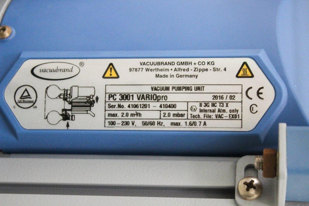 Vacuubrand PC 3001 VARIOpro Vacuum Pump for Parts Repair 100-230V