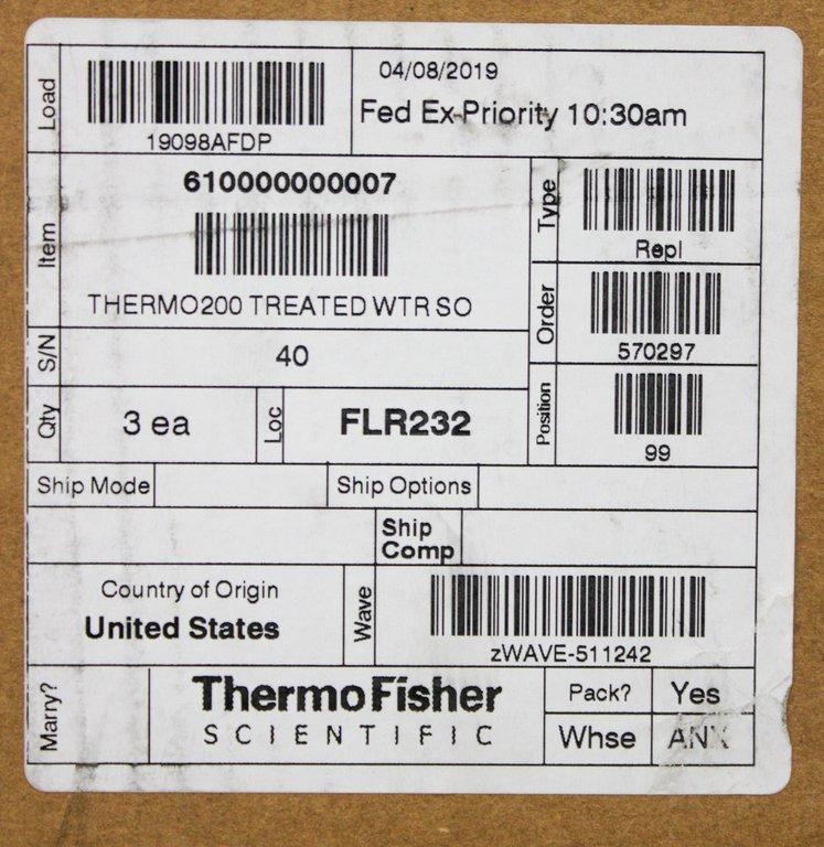 Thermo Scientific THERMO200 Treated Water Solution New