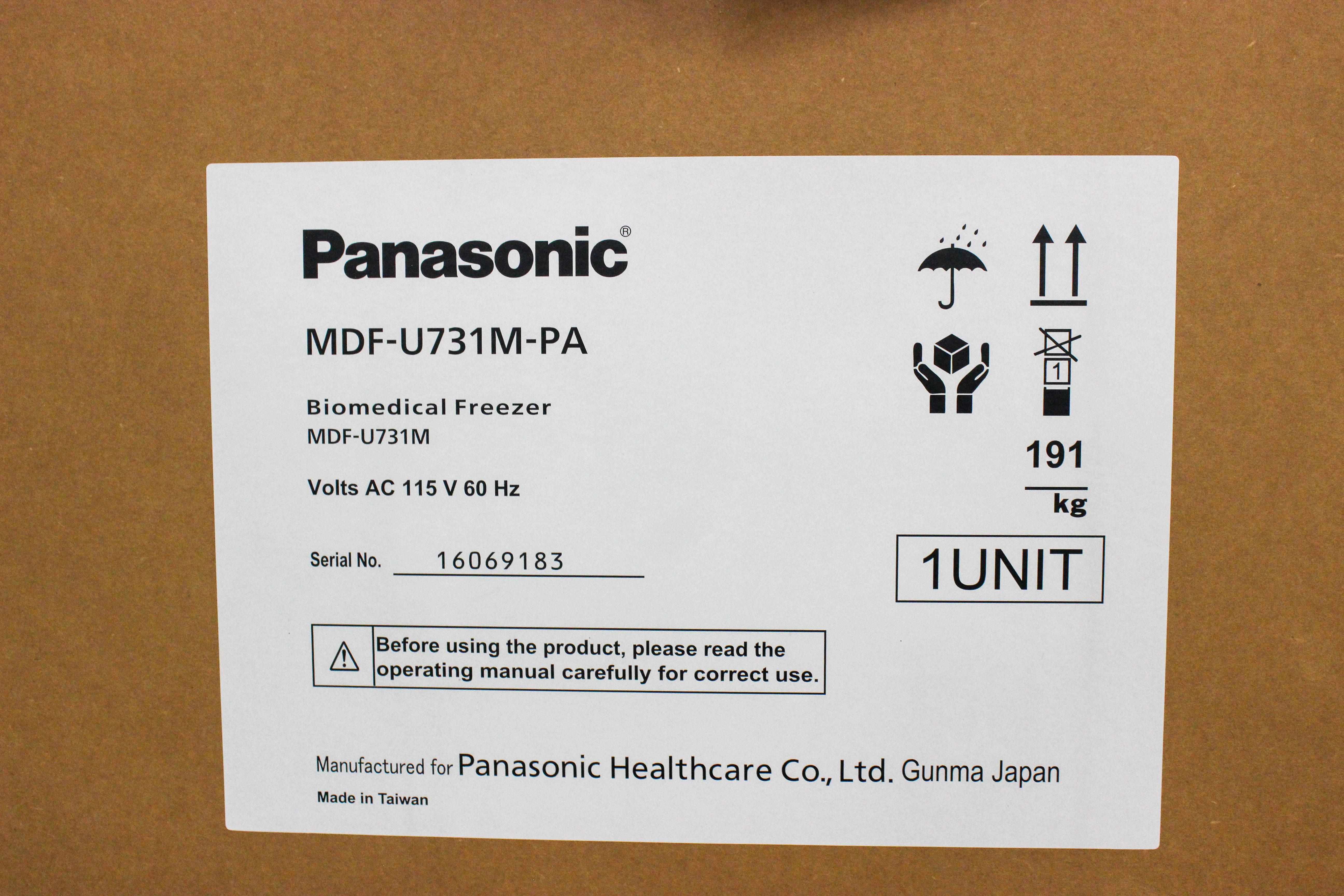 Panasonic MDF-U731M-PA Ultra Low Freezer -30C New Scratch and Dent