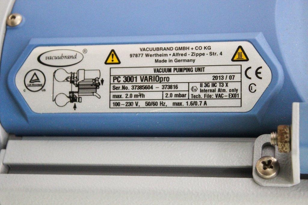 Vacuubrand PC 3001 Vario Pro Vacuum Pump 100-230V 50/60Hz Good Cond