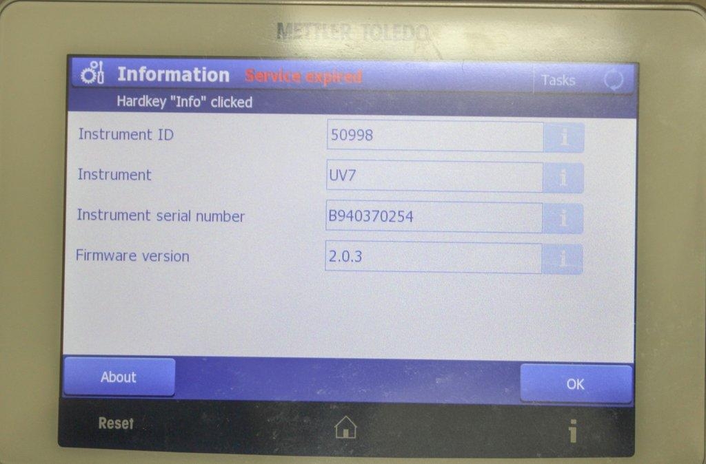 Mettler Toledo UV/VIS Excellence UV7 Spectrophotometer, 190-1100 nm, Xenon Lamp