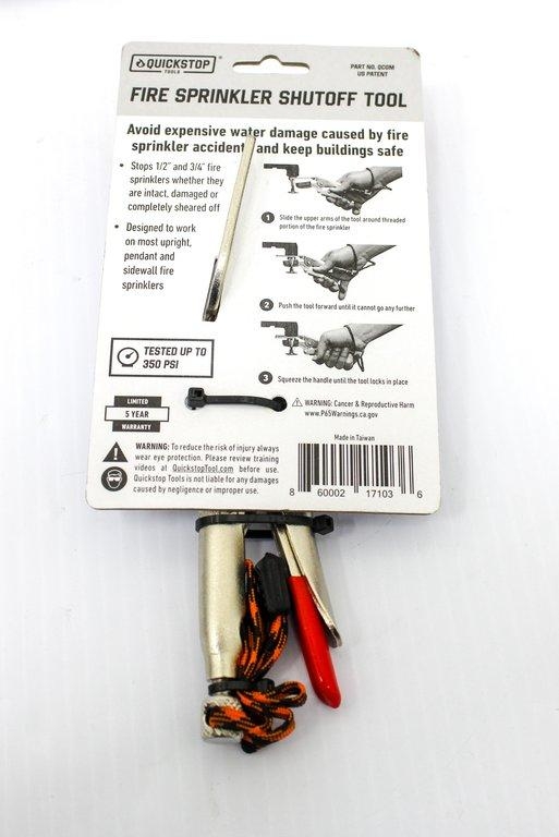 Quickstop Fire Sprinkler Shutoff Tool Head Valve Set of Two USA Made NIB
