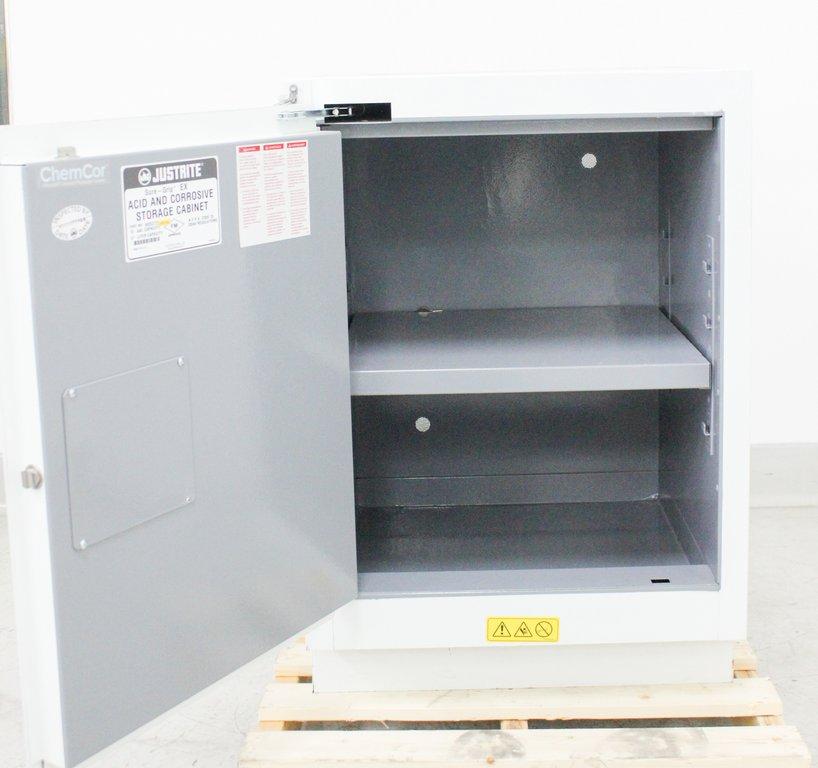 Justrite Sure Grip EX Corrosive Storage Cabinet 15 Gal Capacity Good Cond.