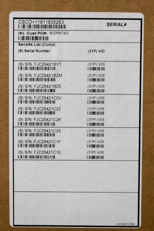 Cisco CSCO 11811835302 Network Set of Cases 38 Pieces New Unused