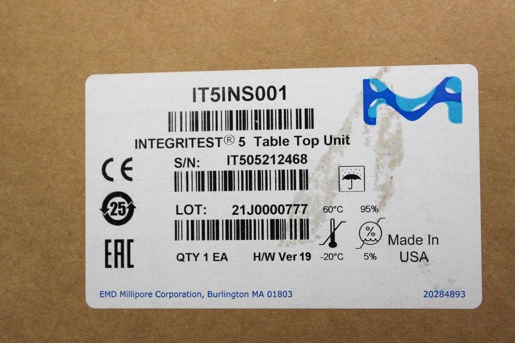 Millipore Integritest 5 IT5INS001 Integrity Tester Analytical Other Unused
