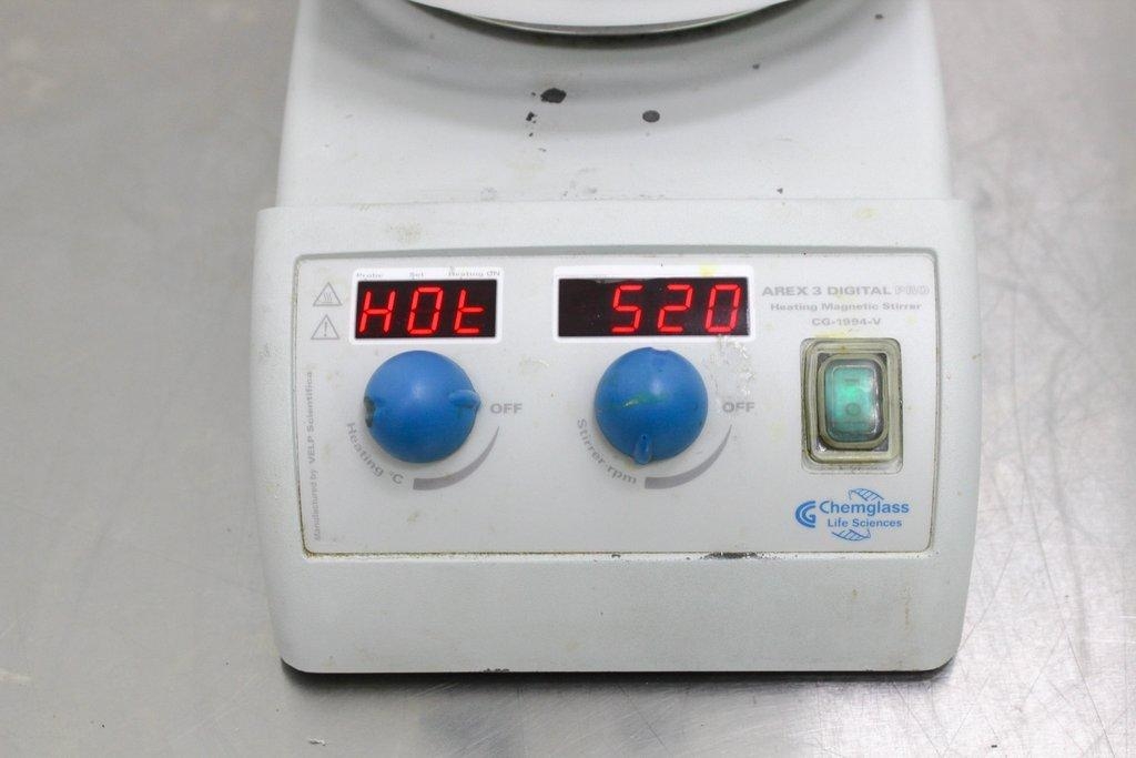 Chemglass AREX 3 Digital Pro Heating Magnetic Stirrer 120V 60Hz Italy VG