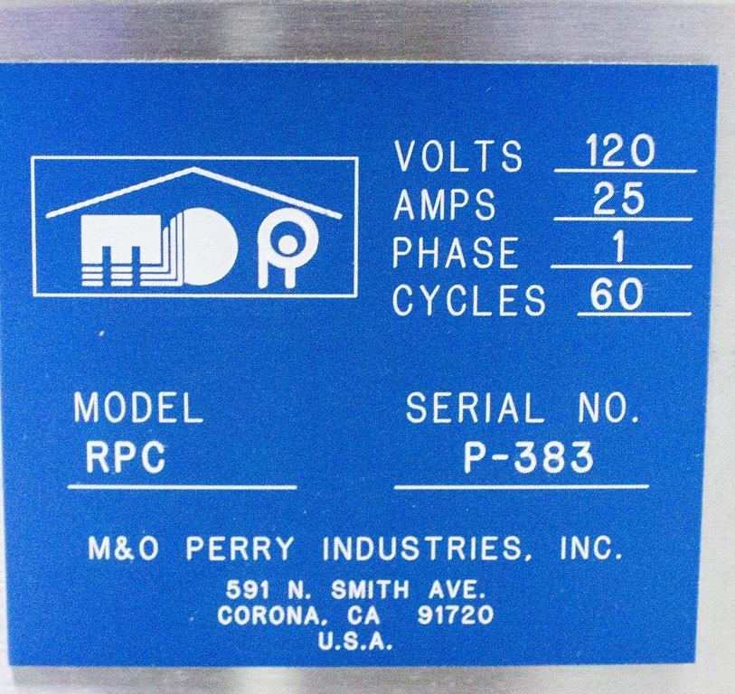 M&O Perry RPC Alu-Crimp Machine Vial Sealing 24000 Vials Hour US 120V 60Hz
