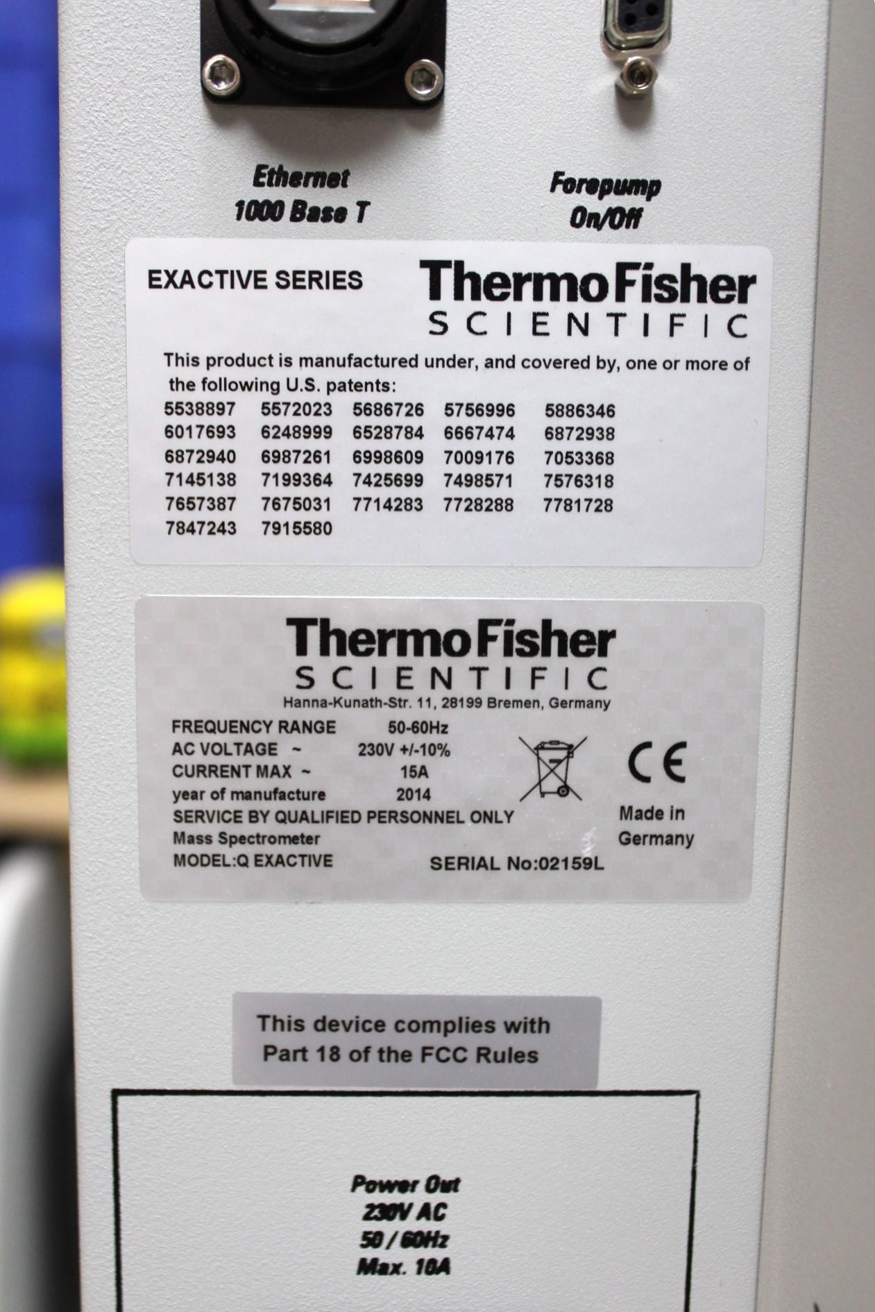 Thermo Q Exactive Mass Spectrometer, HR/AM Detection, 140,000 FWHM 2014