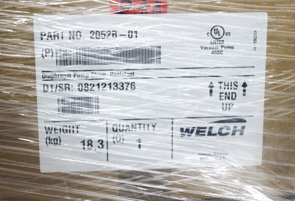 Welch 2052B-01 Diaphragm Pump Chemical Resistant US Made New 55 lb