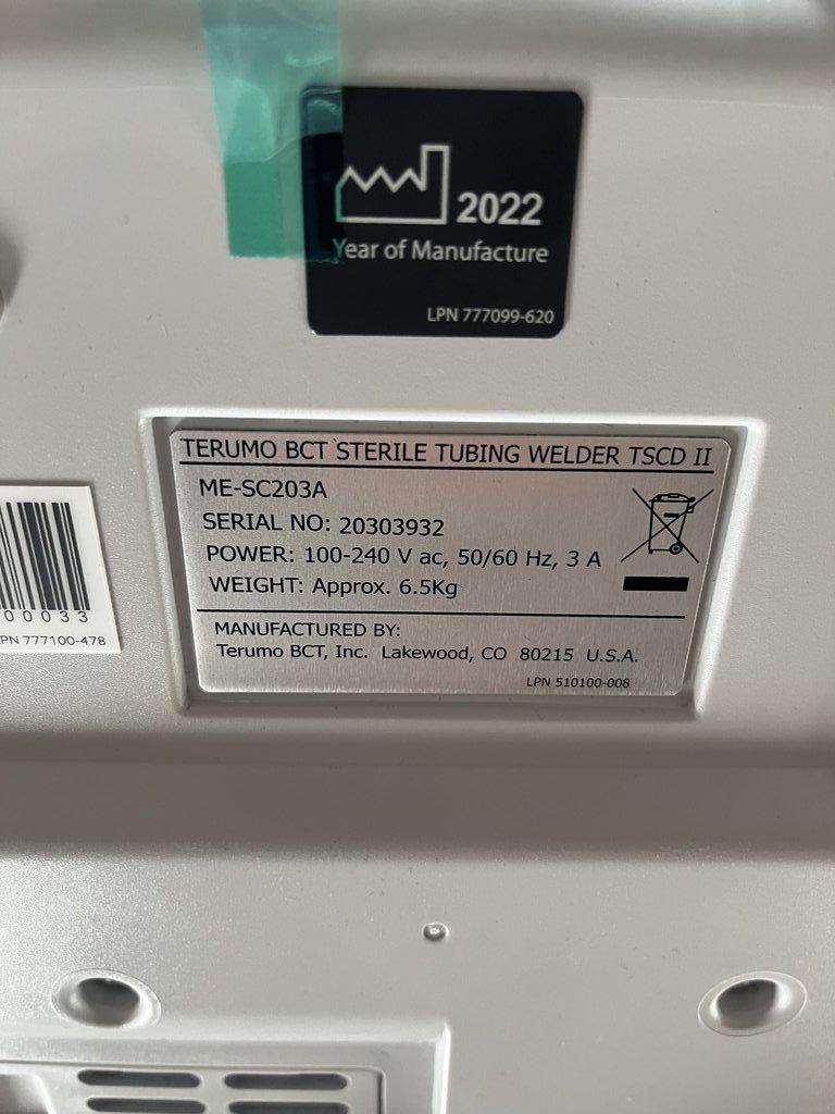 Terumo BCT ME-SC203A Sterile Tubing Welder TSCD II - Excellent Condition