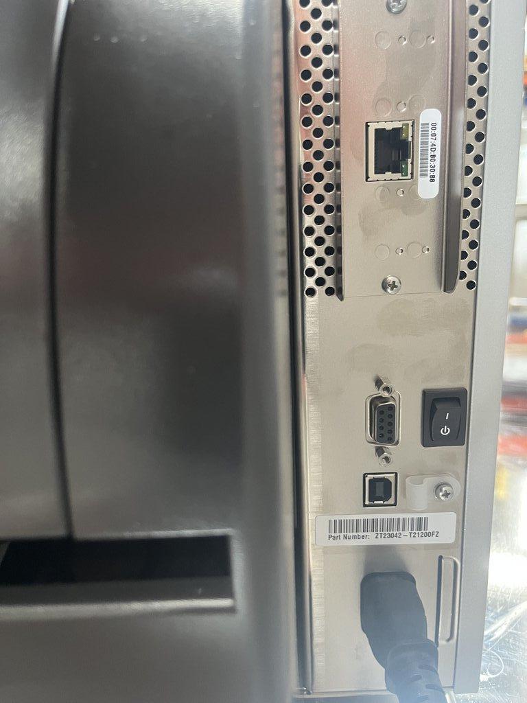 Zebra ZT230 Barcode Printer Good Condition with Power/Data Cables