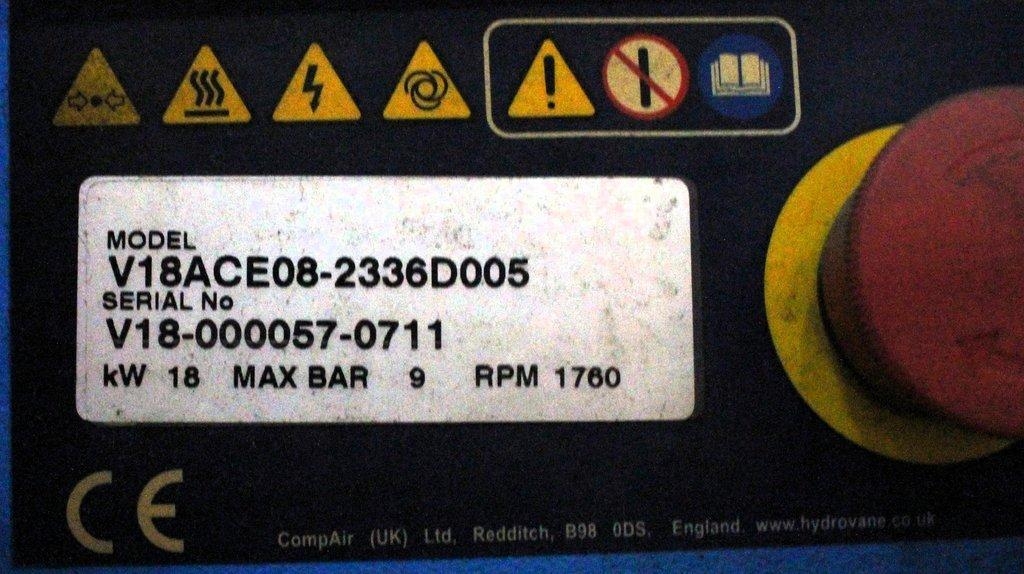 Hydrovane HV18 Air Compressor Set w/ Tank, Facility Equipment, Rotary Vane