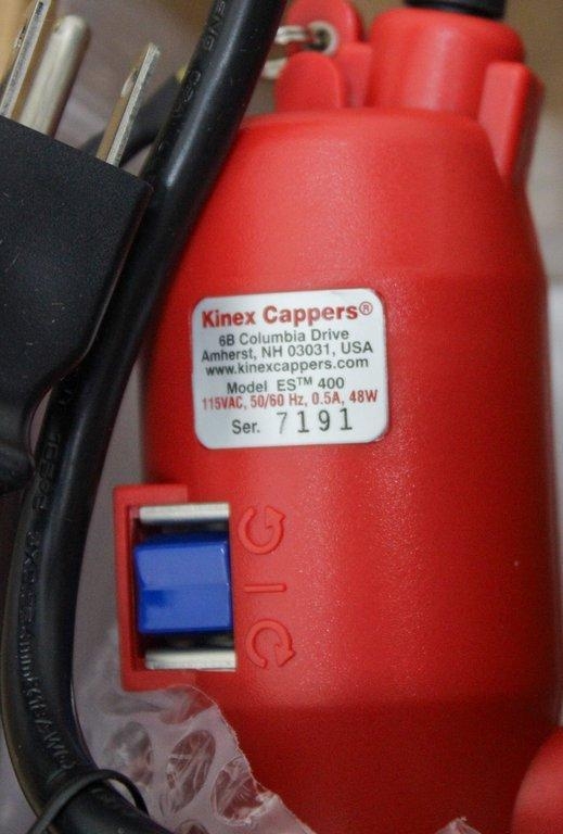 Kinex ES-400 Vial Capper Machine, Production, Manufacturing, USA, New