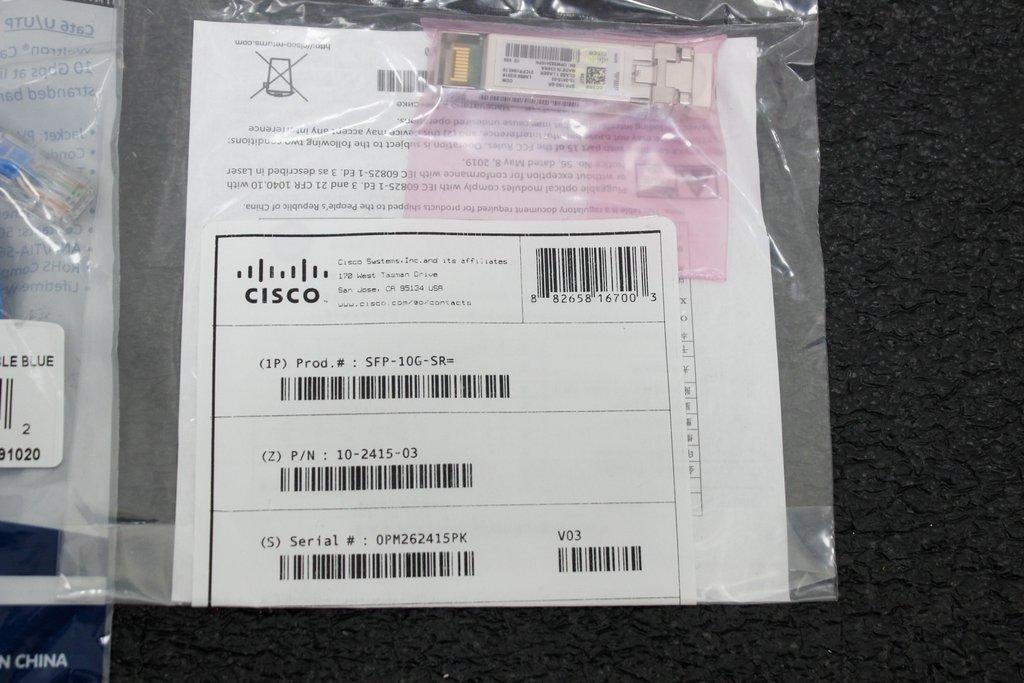 Cisco 1651560 CIS-SFP-10G-SR Transceiver Module IT Network New Unused