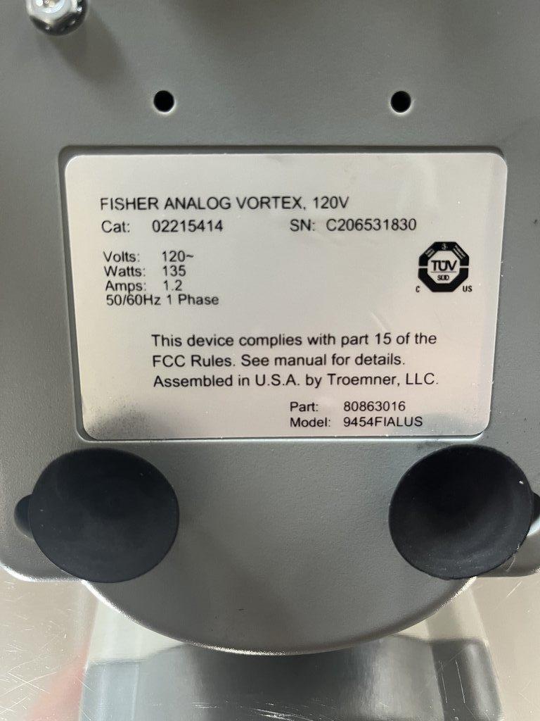 Fisherbrand Fisher Analog Vortex 02215414 Laboratory Vortex Mixer, 3000 RPM