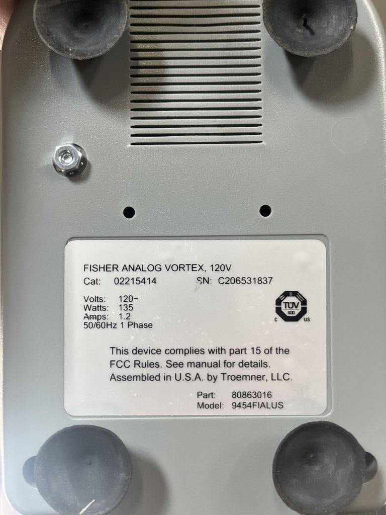 Fisherbrand Fisher Analog Vortex Mixer 120V Lab Equipment Good Condition