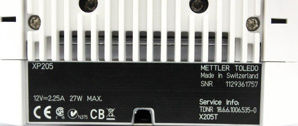 Mettler Toledo XP205 Analytical Balance 120V/60Hz Excellent Condition