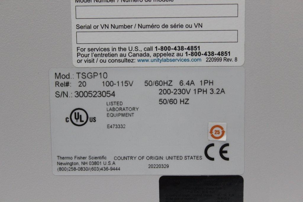 Thermo TSGP10 Precision GP 10 Water Bath Used Lab Equipment 10L Capacity