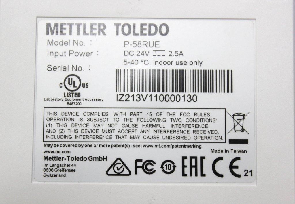 Mettler Toledo P-58RUE Printer Computer Label Printer 5 lb Excellent Cond