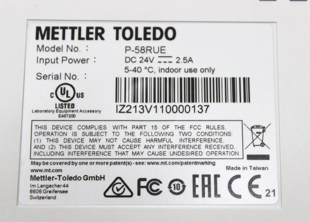 Mettler Toledo P-58RUE Printer Label Printer Excellent Condition 80