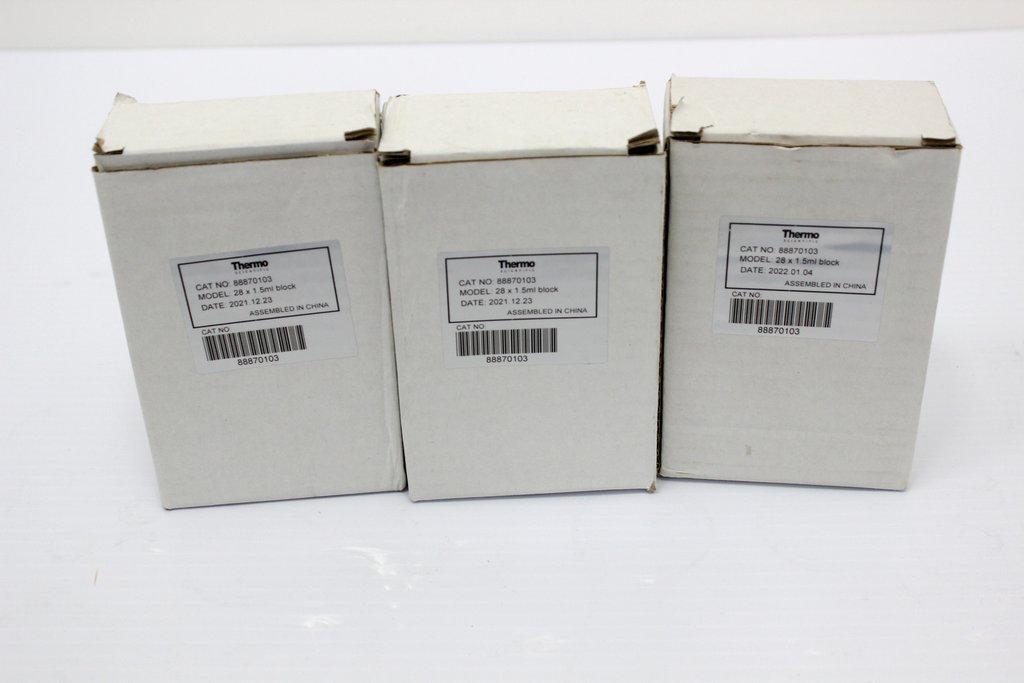 Thermo 88870103 Reaction Block Lab Accessory 3 Pack for 1.5ml Tubes Set
