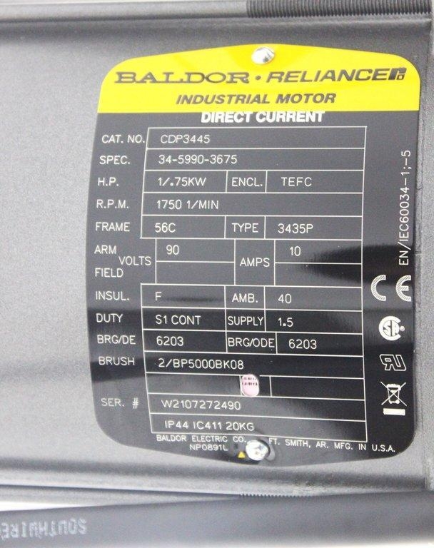 Indco Industrial Mixer Motor Baldor VG 120V 50Hz/60Hz Variable Speed