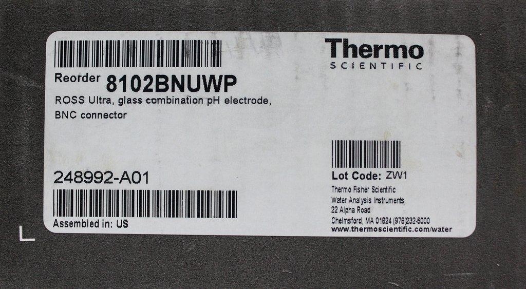 Thermo Orion 8102BNUWP Ross pH Electrode - Excellent Glass pH Probes