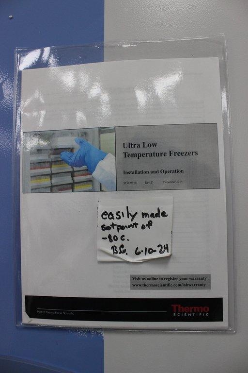 Thermo Scientific 88300V Upright ULT Freezer -80C Secure Storage