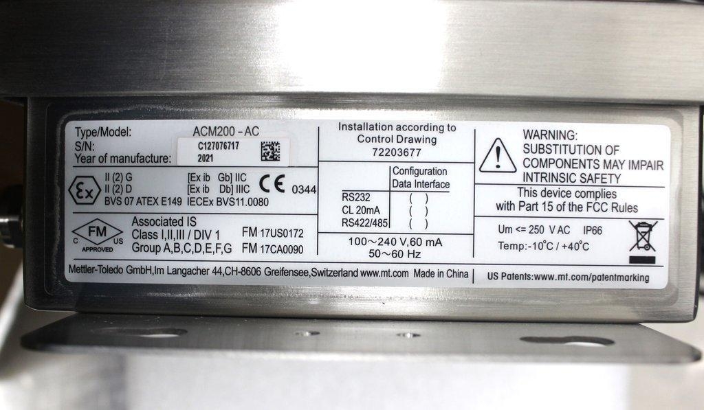Mettler Toledo Power supply ACM200 AC WITH CL20MA - Interface Converter
