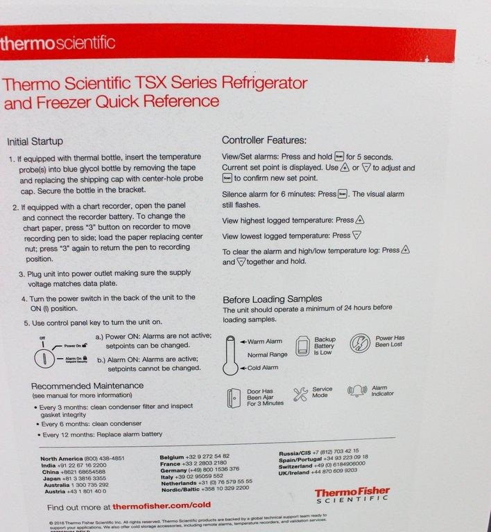 Thermo TSX2330FA High-Performance Freezer -30C Auto Defrost, 23 cu. ft.