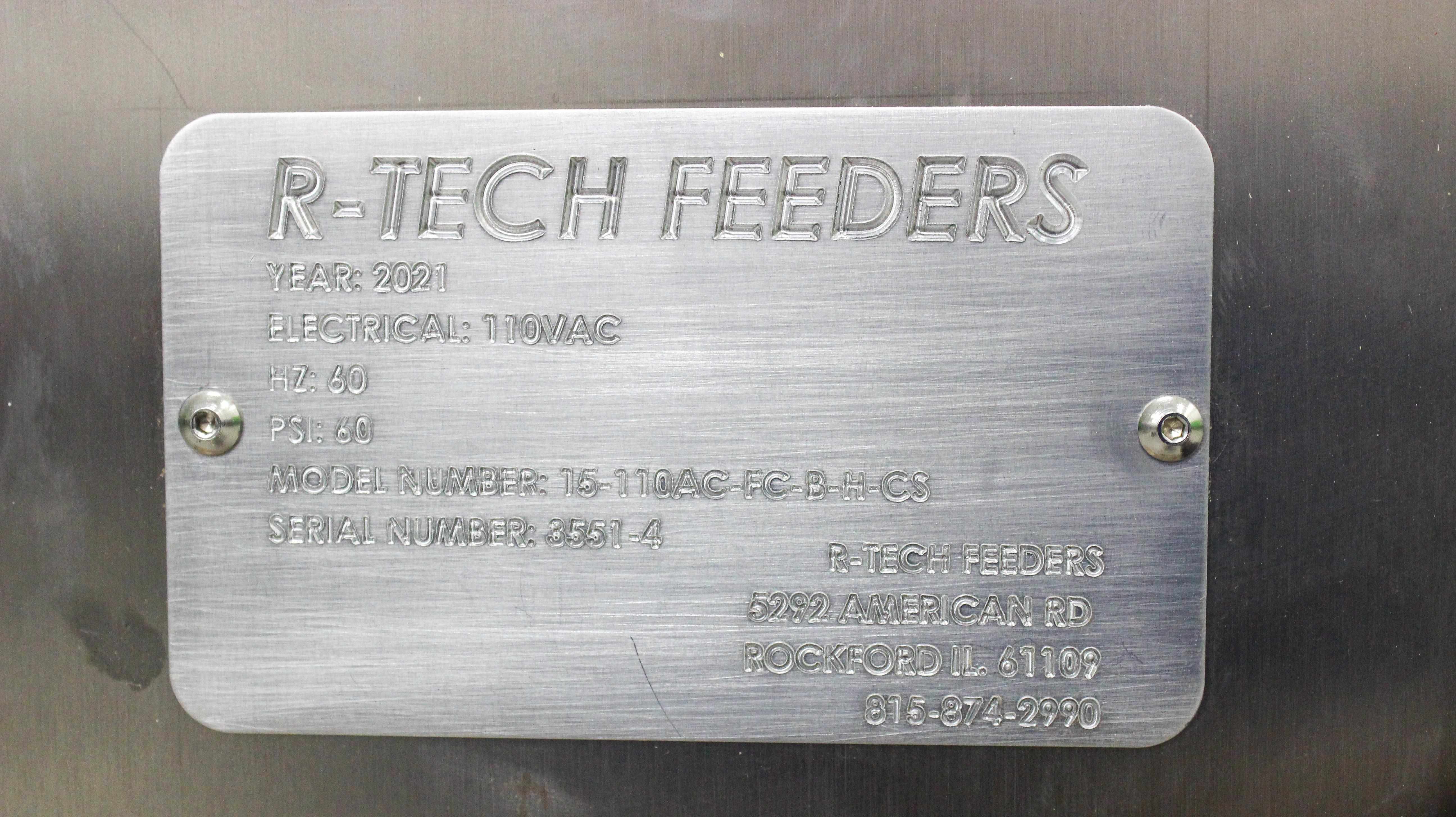 R-Tech Vibratory Bowl Feeder 15-110AC-FC-B-H-CS Automates Sorting In Use