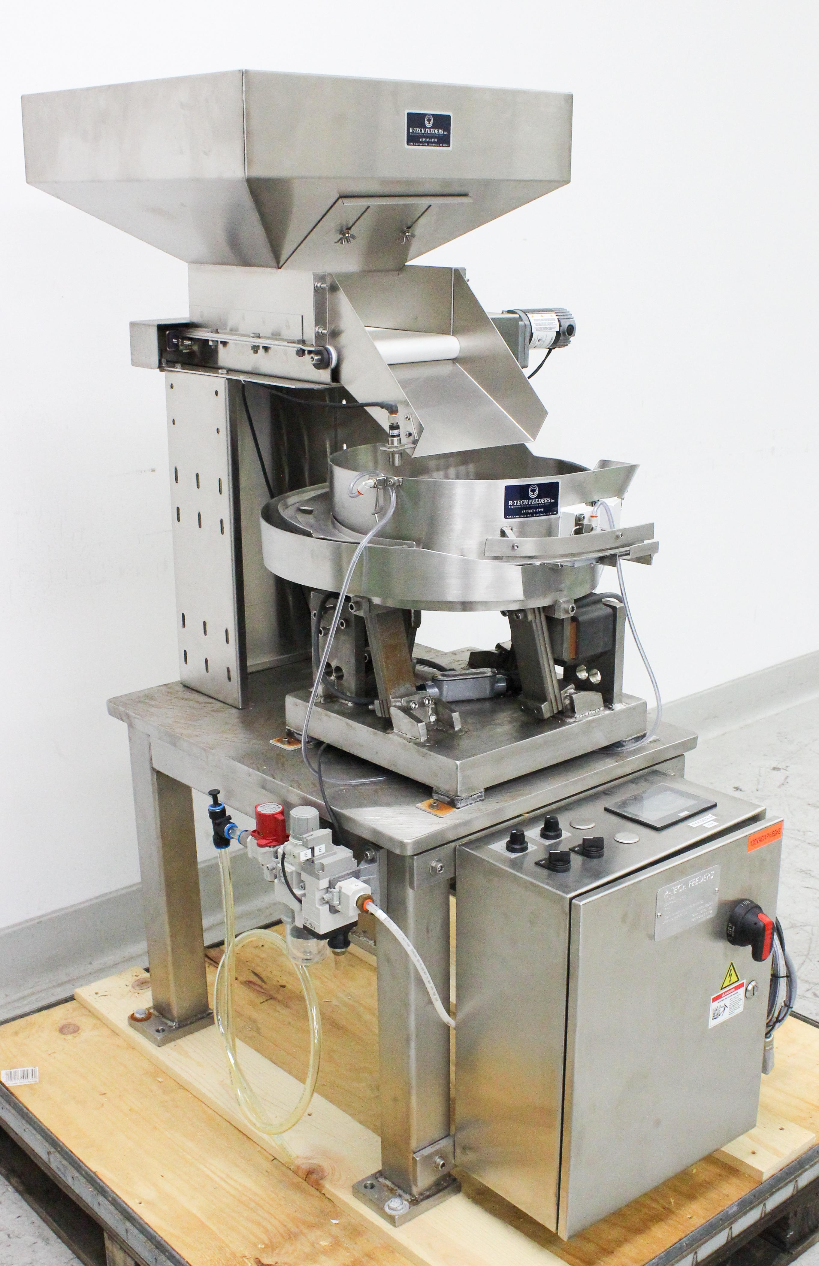 R-Tech 15-110AC-FC-B-H-CS Vibratory Feeder Bowl w/ Hopper, 110V, 60Hz