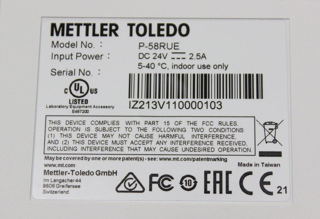 Mettler-Toledo P-58RUE Printer Computer IT Accessory 120V Very Good Cond.