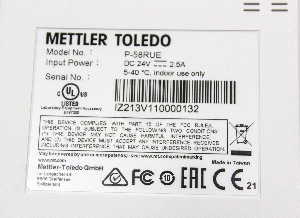 Mettler P-58RUE Printer VG Condition 120V 50/60Hz Laboratory Equipment